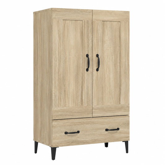 Highboard – 70 × 31 × 115 cm, aus Holzwerkstoff und Eichenholz, Sonoma-Eiche